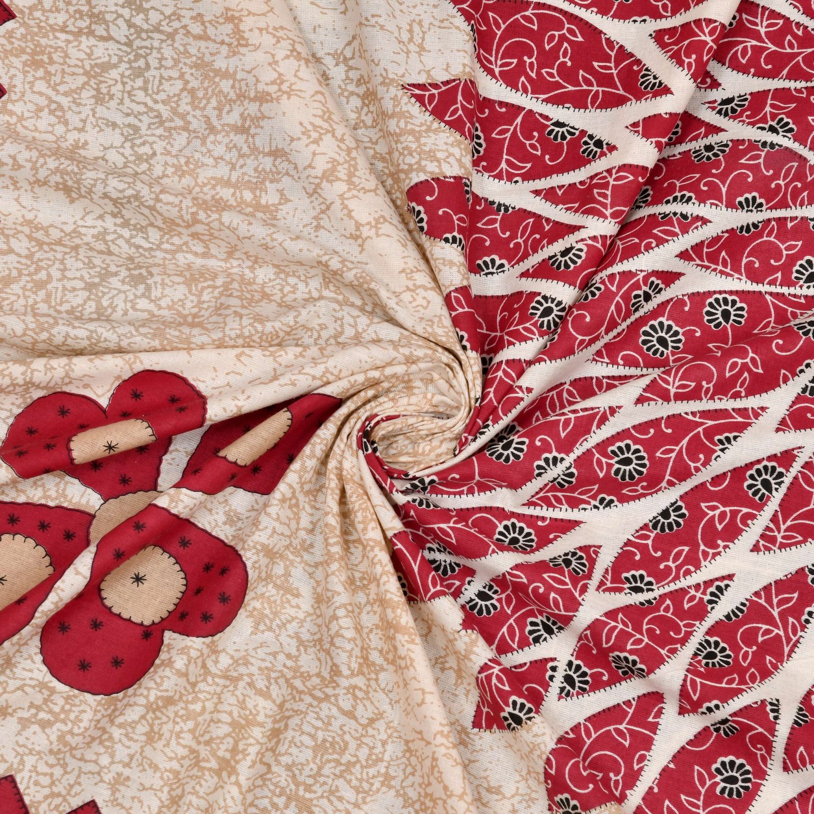 Rajasthani Traditionally Printed Cotton Doublebed Bedsheet With Pack of 2 Pillow Covers - Image 3